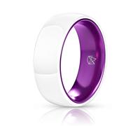 EMBR Men's Ceramic Wedding Ring, Inner Band, Width Sizes 4mm 6mm 8mm, Promise & Engagement Band for Him, Male, Size, 6.5 UK, Ceramic, ceramic