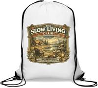 Embrace a Simple Slow Living Lifestyle Gym Sack Casual Drawstring Bag White