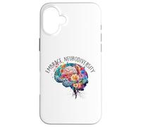 Embrace Autism ASD ADHD Tie Dye Brain Men Women Kids Case for iPhone 16 Plus