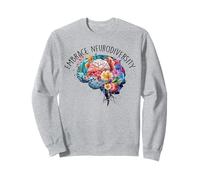 Embrace Autism ASD ADHD Tie Dye Brain Men Women Kids Sweatshirt
