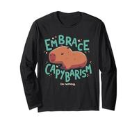 Embrace Capybarism // Capybara, End Capitalism Long Sleeve T-Shirt