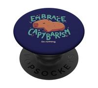 Embrace Capybarism // Capybara, End Capitalism PopSockets Adhesive PopGrip