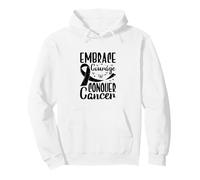 Embrace Courage Conquer Cancer - Lung cancer awareness Pullover Hoodie