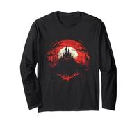 Embrace Darkness with Dracula's Haunted Castle Long Sleeve T-Shirt