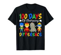 Embrace Difference 100 Days of School Autism Awareness Kids T-Shirt