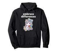 Embrace Differences Autism Awareness Kids Teacher Inclusion Pullover Hoodie