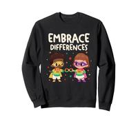Embrace Differences Autism Neurodiversity Inclusion Kids Sweatshirt