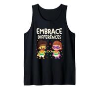 Embrace Differences Autism Neurodiversity Inclusion Kids Tank Top
