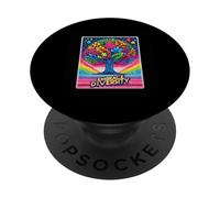 Embrace Diversity Autism Awareness Tree Puzzle Rainbow PopSockets Adhesive PopGrip