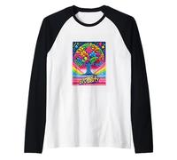 Embrace Diversity Autism Awareness Tree Puzzle Rainbow Raglan Baseball Tee