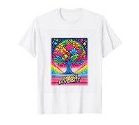 Embrace Diversity Autism Awareness Tree Puzzle Rainbow T-Shirt
