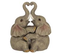 Embrace Elephant Couple Ornament Something Different Brown One Size