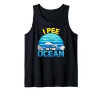 Embrace Funny Sarcastic Beach Jokes with I Pee in The Ocean Tank Top