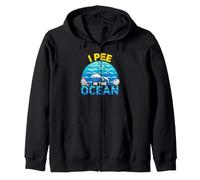 Embrace funny sarcastic beach jokes with I Pee In The Ocean Zip Hoodie