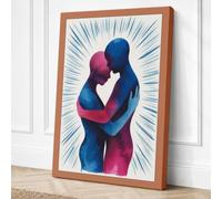 Embrace in Motion Modern Canvas Wall Art Print 36x24 Inch (91 x 61 cm)