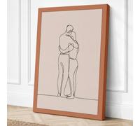 Embrace Minimalist Canvas Wall Art Print 36x24 Inch (91 x 61 cm)