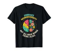 Embrace Neurodiversity - Autism ADHD Brain Design T-Shirt