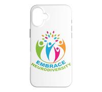 Embrace Neurodiversity Cute Autism Aspergers Syndrome Case for iPhone 16 Plus