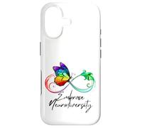 Embrace Neurodiversity Rainbow Infinity Butterfly Autism ASD Case for iPhone 17