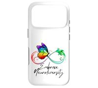 Embrace Neurodiversity Rainbow Infinity Butterfly Autism ASD Case for iPhone 17 Pro