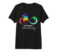 Embrace Neurodiversity Rainbow Infinity Butterfly Autism ASD Premium T-Shirt