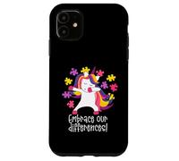 EMBRACE OUR DIFFERENCES! Dabbing Unicorn Autism Walk Meme Case for iPhone 11