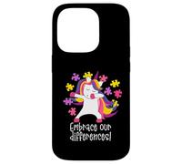 EMBRACE OUR DIFFERENCES! Dabbing Unicorn Autism Walk Meme Case for iPhone 14 Pro