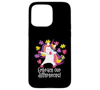 EMBRACE OUR DIFFERENCES! Dabbing Unicorn Autism Walk Meme Case for iPhone 15 Pro Max