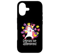 EMBRACE OUR DIFFERENCES! Dabbing Unicorn Autism Walk Meme Case for iPhone 17