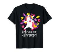 Embrace Our Differences! Dabbing Unicorn Autism Walk Meme T-Shirt
