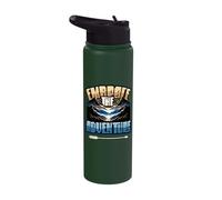 Embrace The Adventure Hiking Sunset Mountains Graphic Stainless Steel Insulated Water Bottle