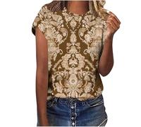 Embrace The Beauty of Nature with Our Womens Nature-Inspired Print Tops - from Lush Greenery to Vibrant Flowers, These Prints Bring The Outdoors Indoors. Made with Comfortable Fabric Brown