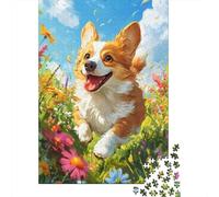 Embrace The Challenge of Corgi - 1000 Piece Wooden Puzzle Masterpiece for Adults - Ideal for Brain Development