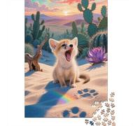 Embrace The Challenge of Fox - 1000 Piece Wooden Puzzle Masterpiece for Adults - Ideal for Brain Development