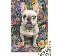 Embrace The Challenge of FRENCH BULLDOG - 1000 Piece Wooden Puzzle Masterpiece for Adults - Ideal for Brain Development