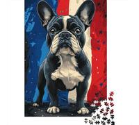 Embrace The Challenge of FRENCH BULLDOG - 1000 Piece Wooden Puzzle Masterpiece for Adults - Ideal for Brain Development