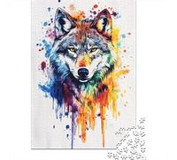 Embrace The Challenge of Wolf - 1000 Piece Wooden Puzzle Masterpiece for Adults - Ideal for Brain Development