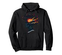 Embrace the Chaos: Creative Mind Musical Inspiration Pullover Hoodie, Adult Unisex, Black, S