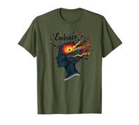Embrace The Chaos: Creative Mind Musical Inspiration T-Shirt, Men, Olive, S