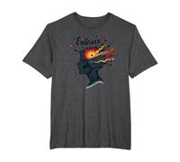 Embrace The Chaos: Creative Mind Musical Inspiration T-Shirt, Men's Big and Tall, Dark Heather Grey, 4X Tall