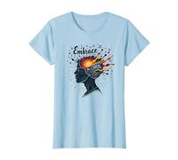 Embrace The Chaos: Creative Mind Musical Inspiration T-Shirt, Women, Baby Blue, 3XL