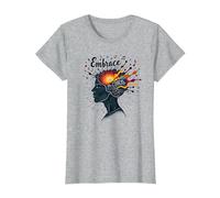 Embrace The Chaos: Creative Mind Musical Inspiration T-Shirt, Women, Heather Grey, S