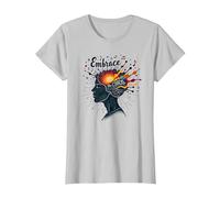 Embrace The Chaos: Creative Mind Musical Inspiration T-Shirt, Women, Silver, XS