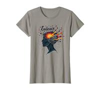 Embrace The Chaos: Creative Mind Musical Inspiration T-Shirt, Women, Slate, XS