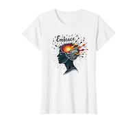 Embrace The Chaos: Creative Mind Musical Inspiration T-Shirt, Women, White, M
