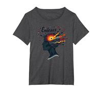 Embrace The Chaos: Creative Mind Musical Inspiration T-Shirt, Women's Plus, Dark Heather Grey, 6X