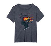 Embrace The Chaos: Creative Mind Musical Inspiration T-Shirt, Women's Plus, Heather Blue, 2X
