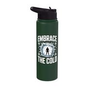 Embrace The Cold Ice Bath Warrior Training Spa Stainless Steel Insulated Water Bottle