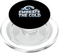 Embrace The Cold Plunge Ice Bath Therapy Winter Swimming PopSockets PopGrip for MagSafe