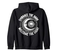 Embrace The Dark Welcome The Light Solstice Zip Hoodie